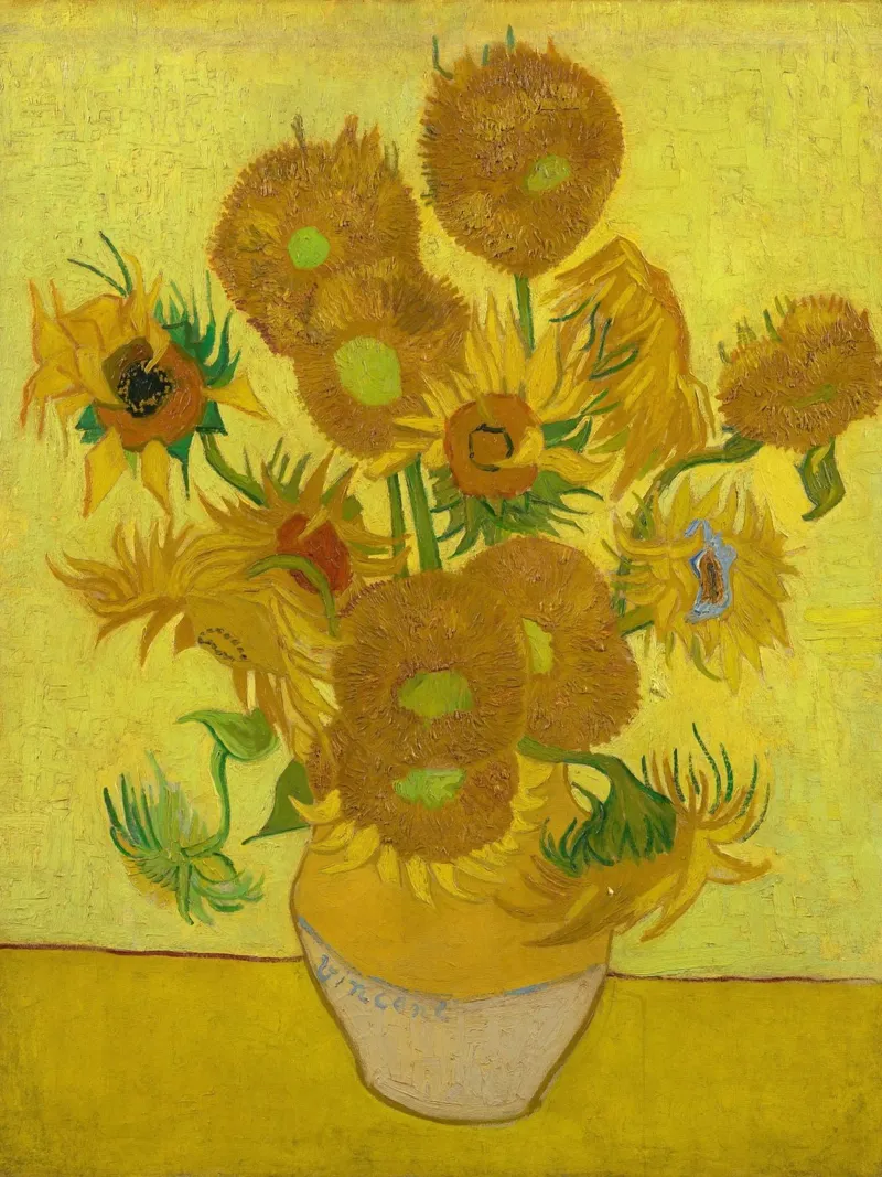 Vaso con quindici girasoli - Vincent van Gogh alluminio dibond da Sylviepaint
