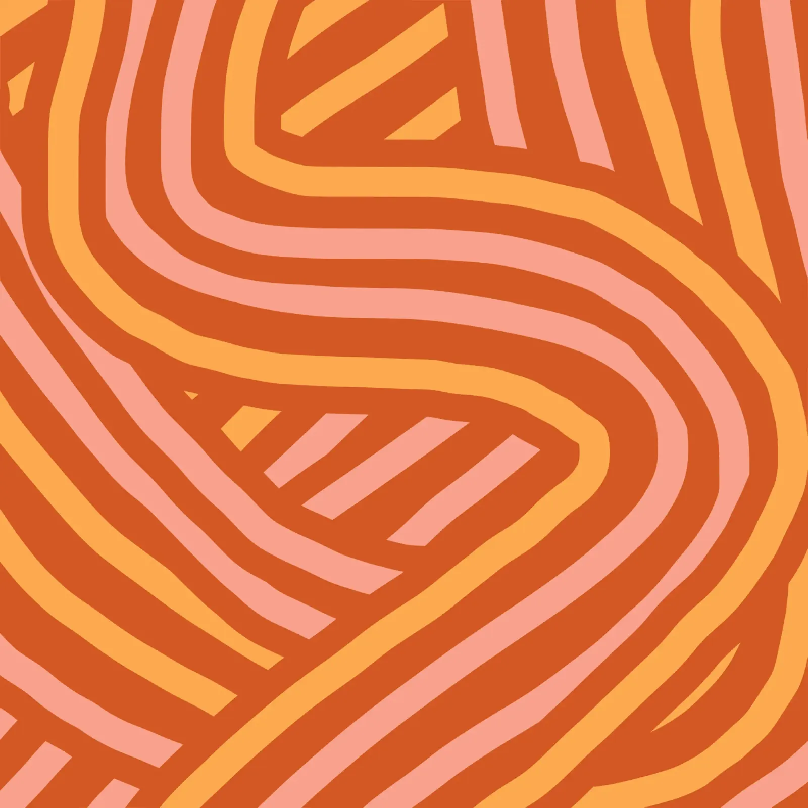 Strisce audaci color terracotta e giallo carta hahnemühle da Little Dean