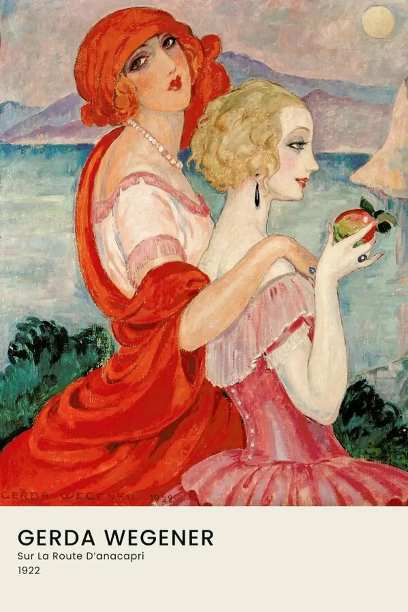 Gerda Wegener - Sur La Route D’anacapri II pellicola backlit da Vintage by JUNIQE