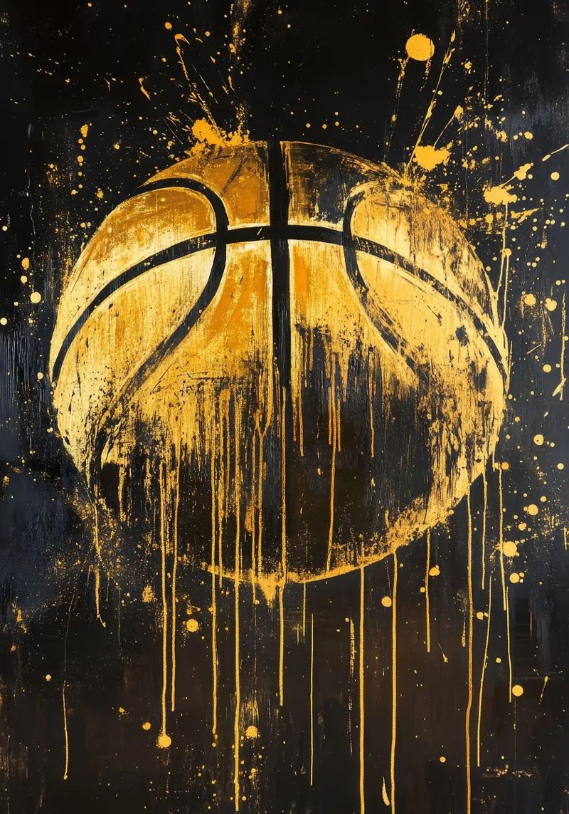 Le basket-ball en or poster de BasketballShop