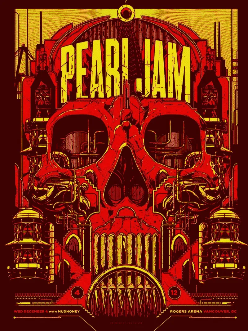 pearl jam band art pellicola backlit da vanhesling