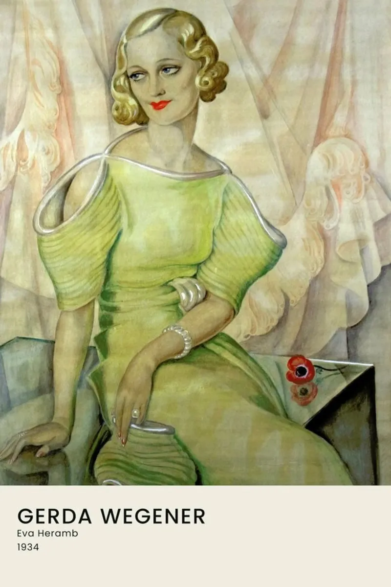Gerda Wegener - Eva Heramb II pellicola backlit da Vintage by JUNIQE