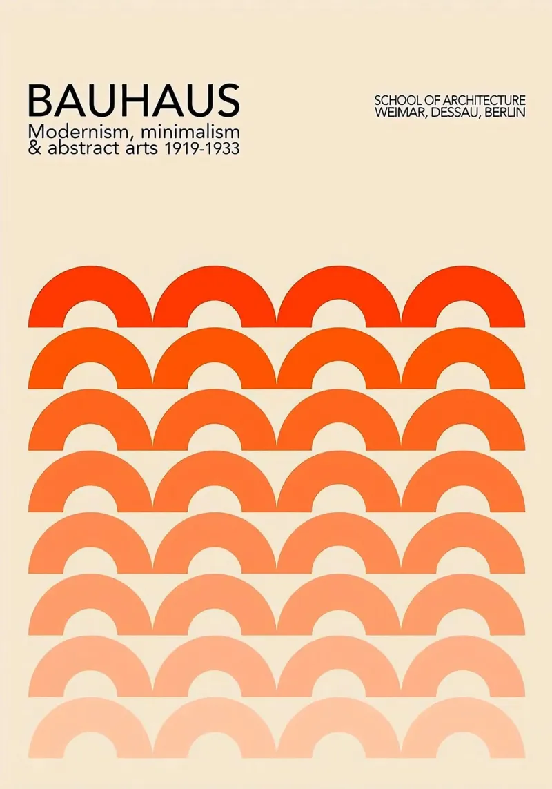 Bauhaus poster con telaio in legno da Brooke