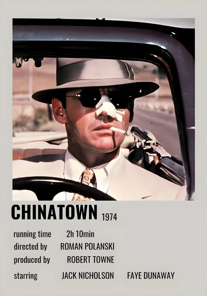 CHINATOWN 1974 poster con telaio in legno da MVFminimalist