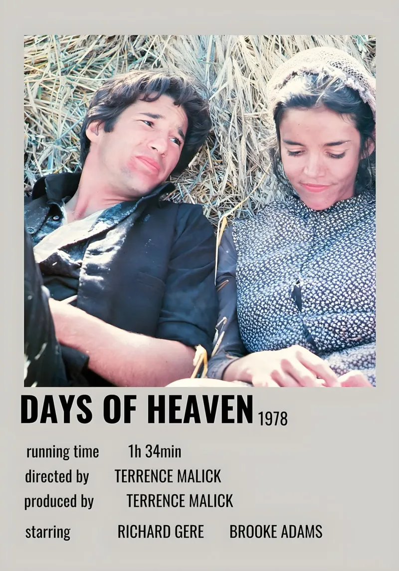 DAYS OF HEAVEN 1978 carta hahnemühle da MVFminimalist