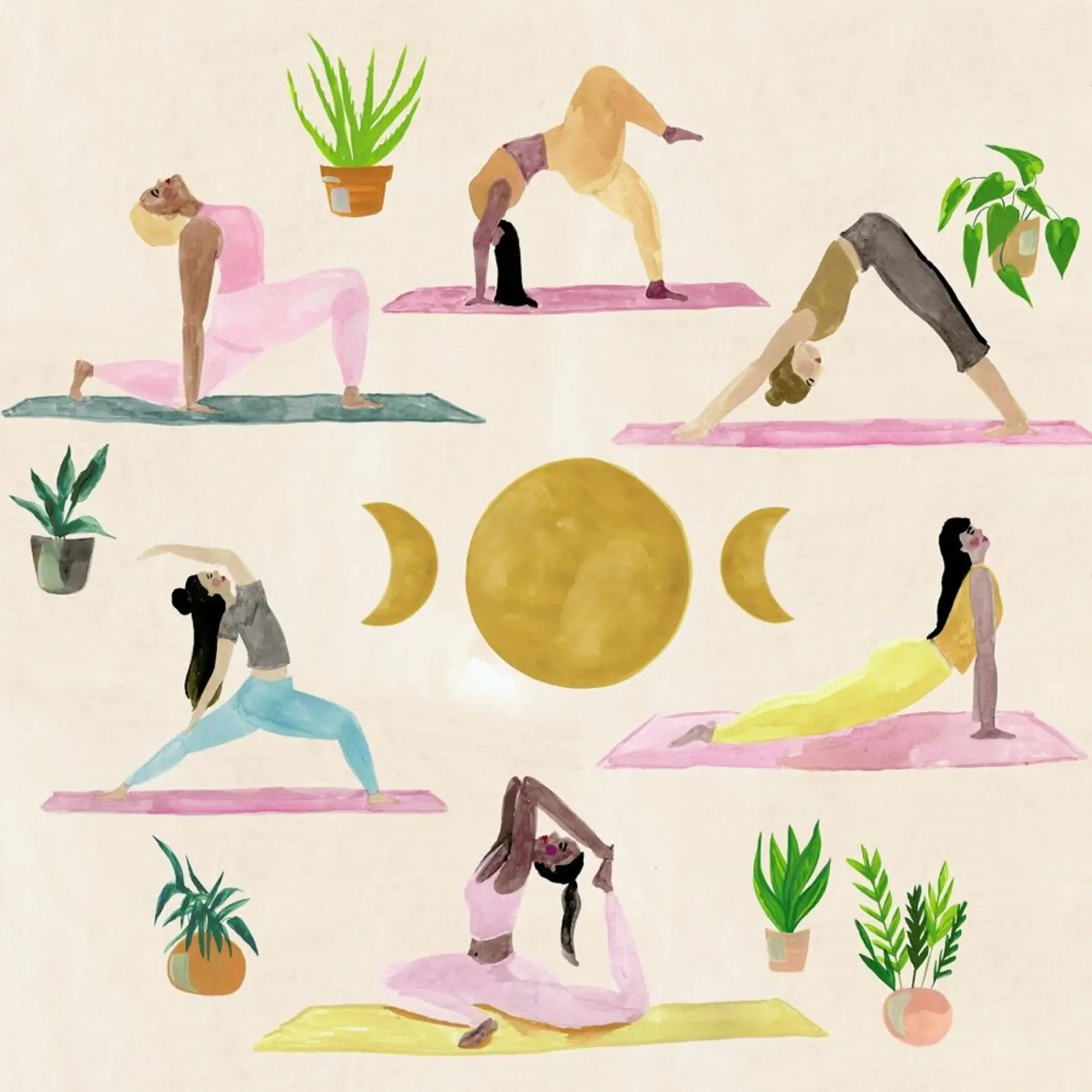 Yogis poster con telaio in plastica da Laura Page