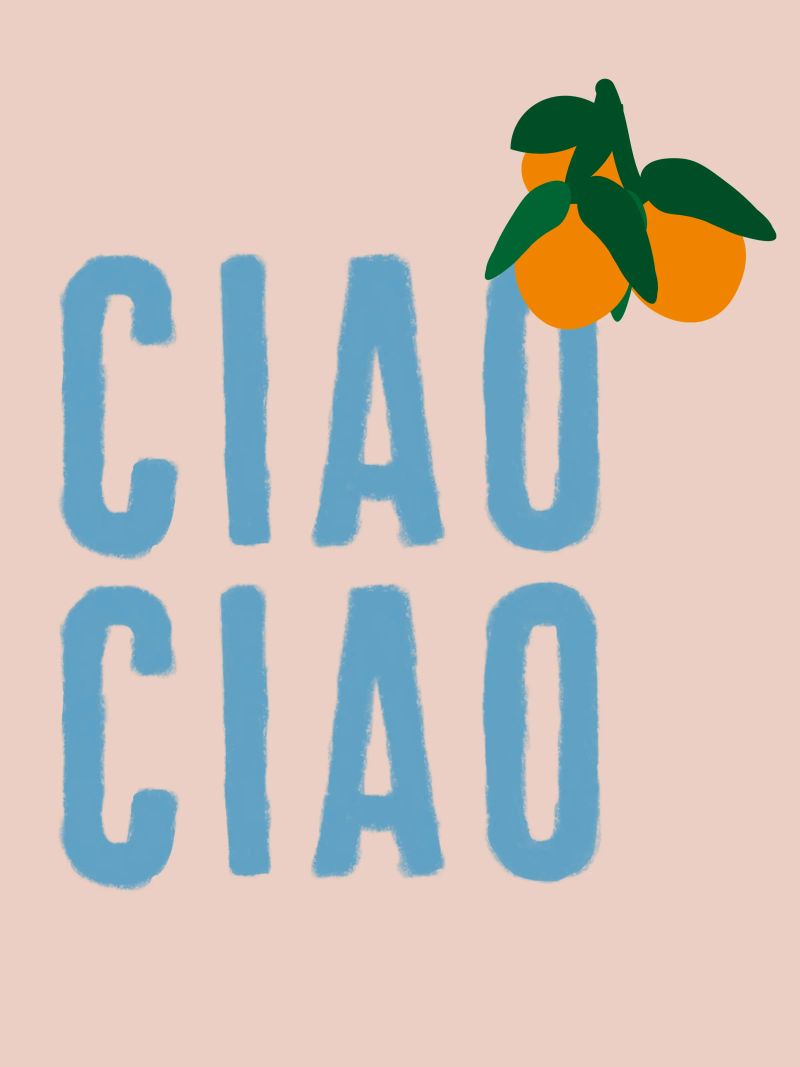 CIAO CIAO Con arance su beige poster da Alisa Knöß