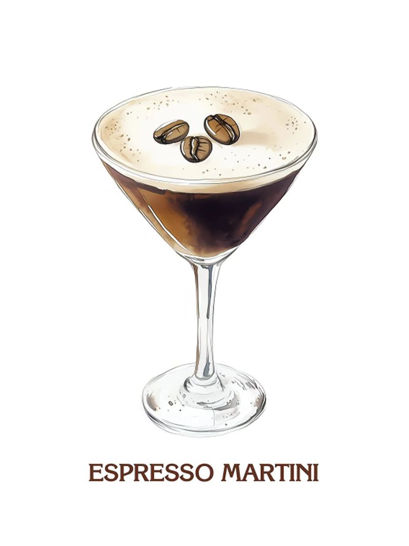 Espresso-Martini-Glas Poster von Millie shop