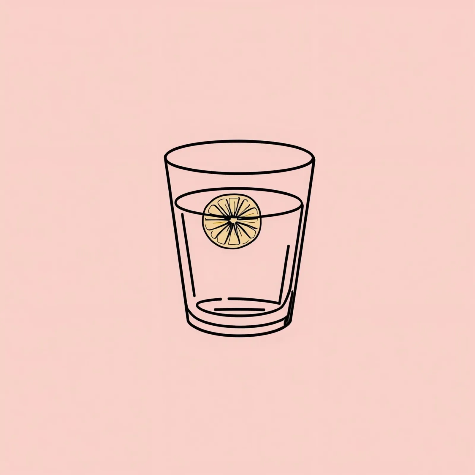 Bevanda rinfrescante in un bicchiere trasparente con una fetta di limone pannello forex da DesignDoodle