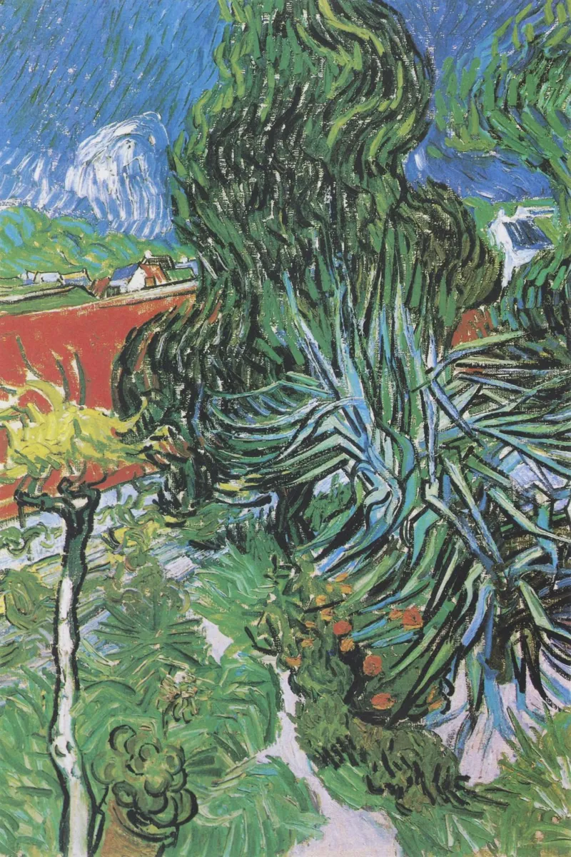 Il giardino del dottor Gachet ad Auvers di Vincent van Gogh (1890) tela con Cornice a cassetta da Van Gogh Prints