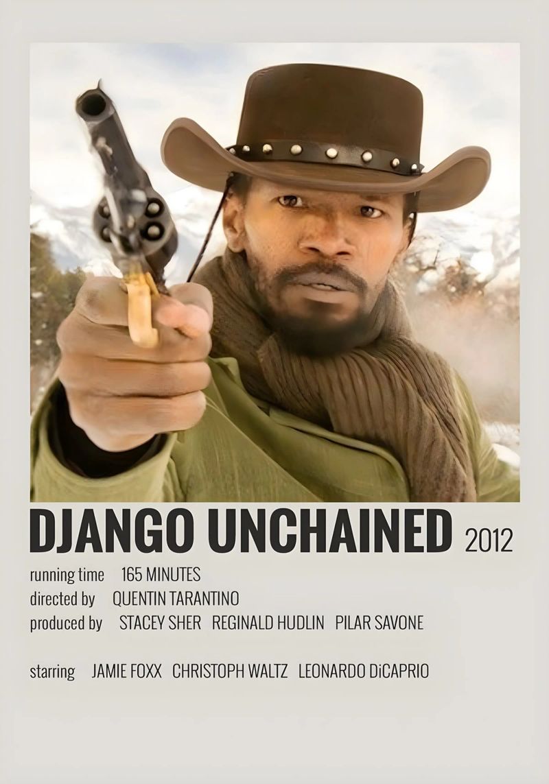 DJANGO UNCHAINED 2012 pellicola backlit da MVFminimalist