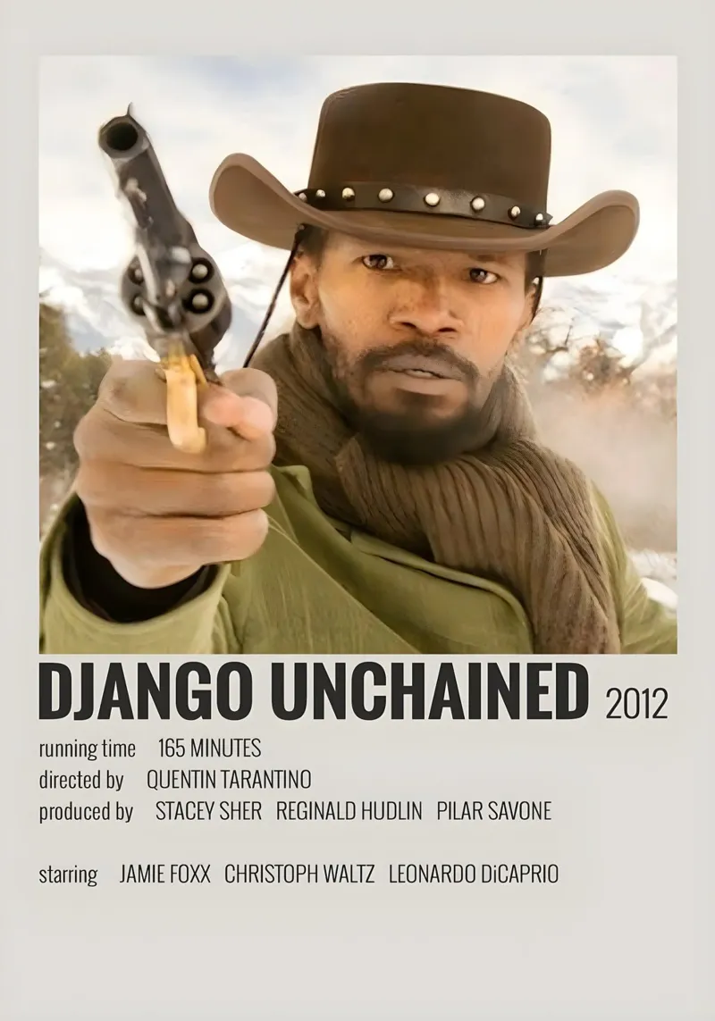 DJANGO UNCHAINED 2012 tela da MVFminimalist