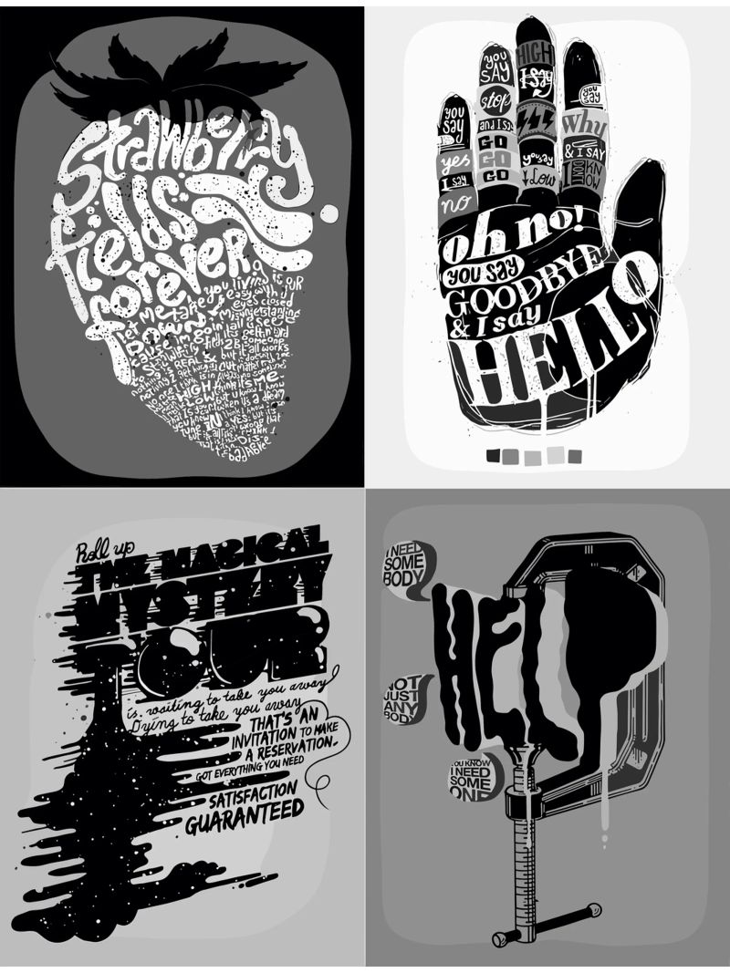 Les Beatles poster de rickygernath