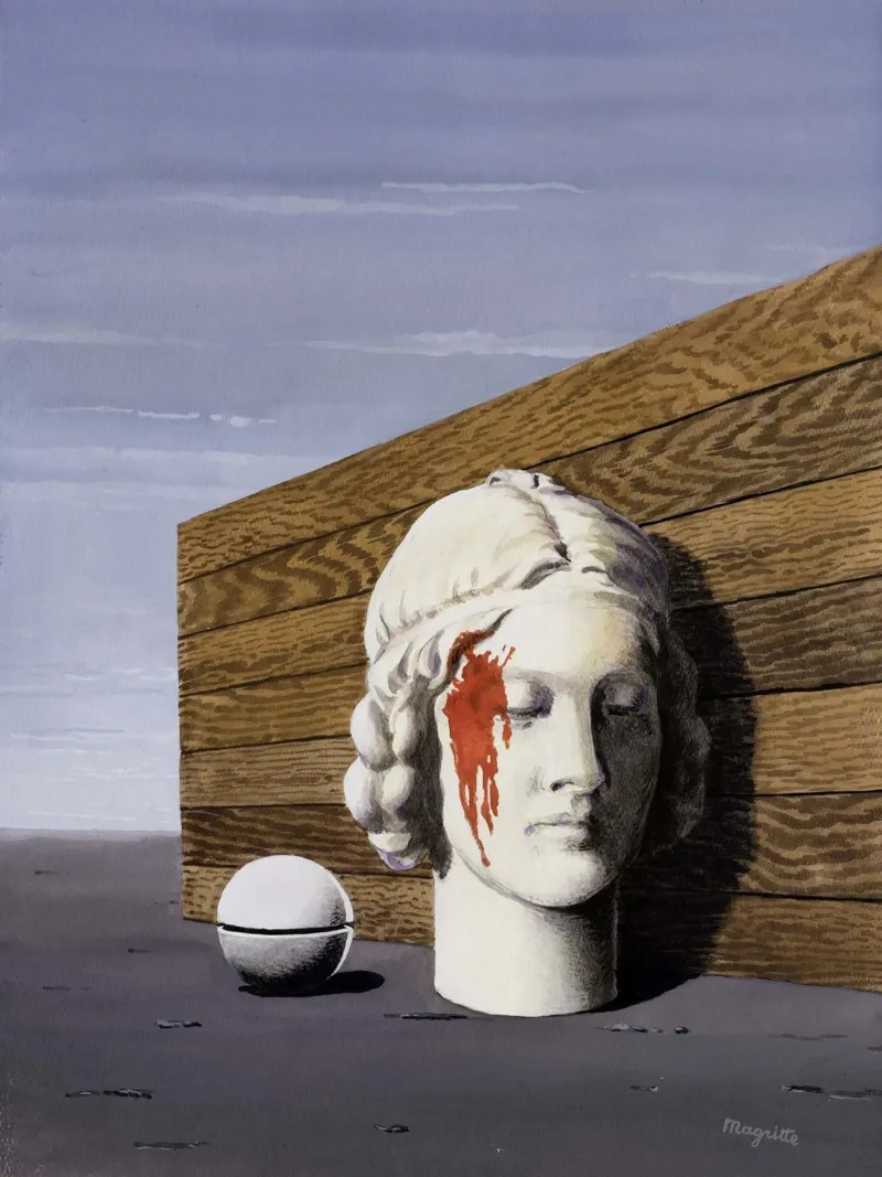 La Mémoire di René Magritte (1948) poster con telaio in alluminio da Classic Art Prints