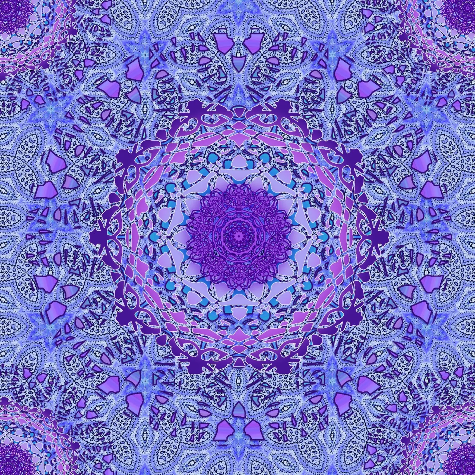 Mandala di pervinche pellicola backlit da Nina May Design Studio