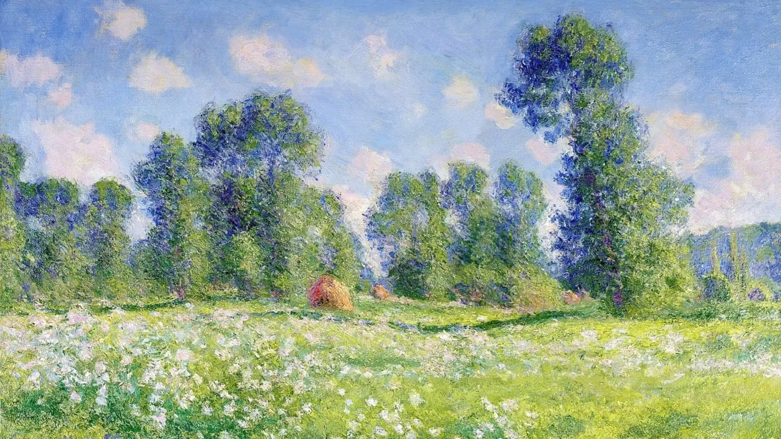 Effect of Spring at Giverny by Claude Monet canvas by Monet Art Prints