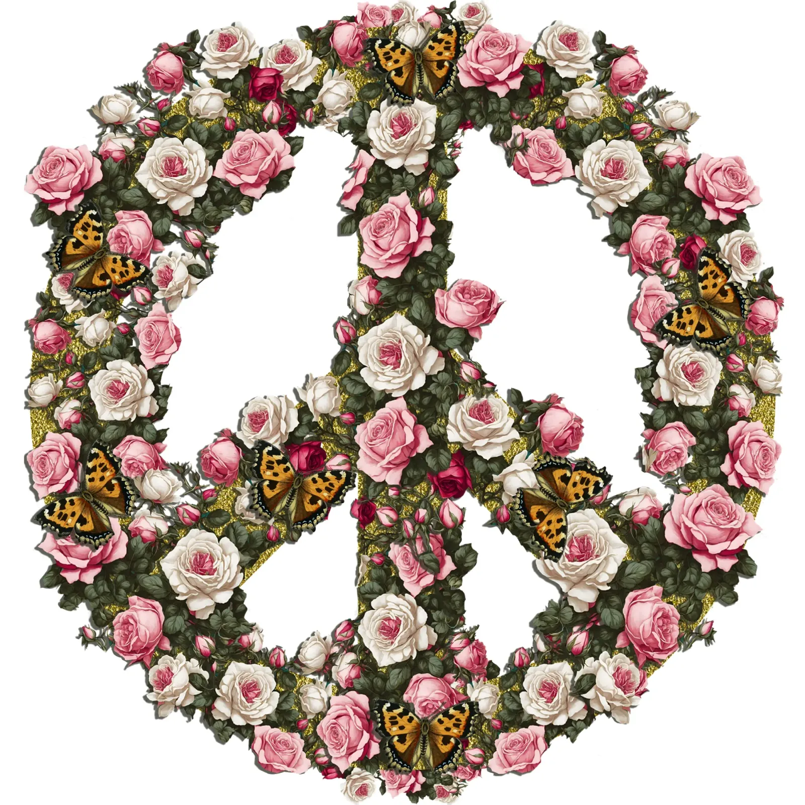 Rosa Vintage Peace poster da Nina May Design Studio