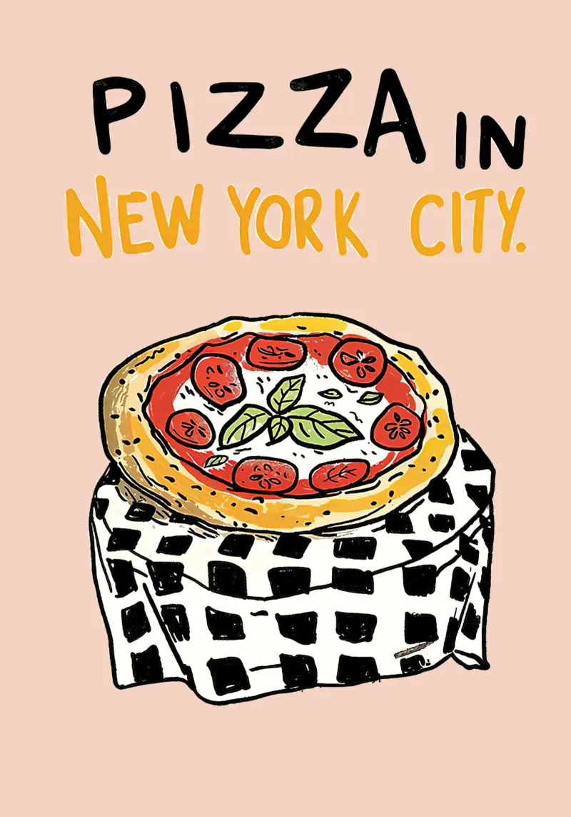 Pizza in New York pellicola backlit da Mildred Store