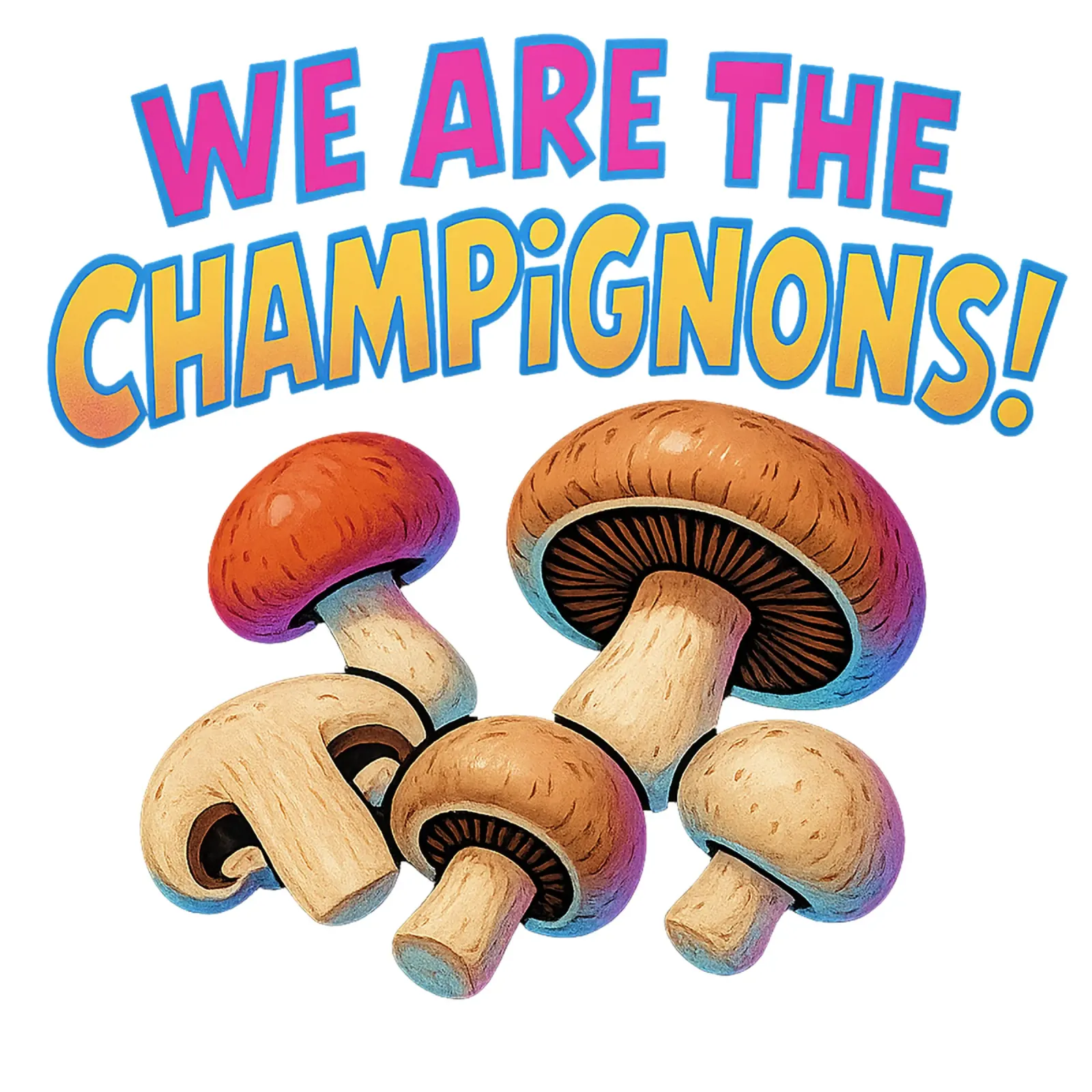 WE ARE THE CHAMPIGNONS pellicola backlit da Vintage Van Gogh