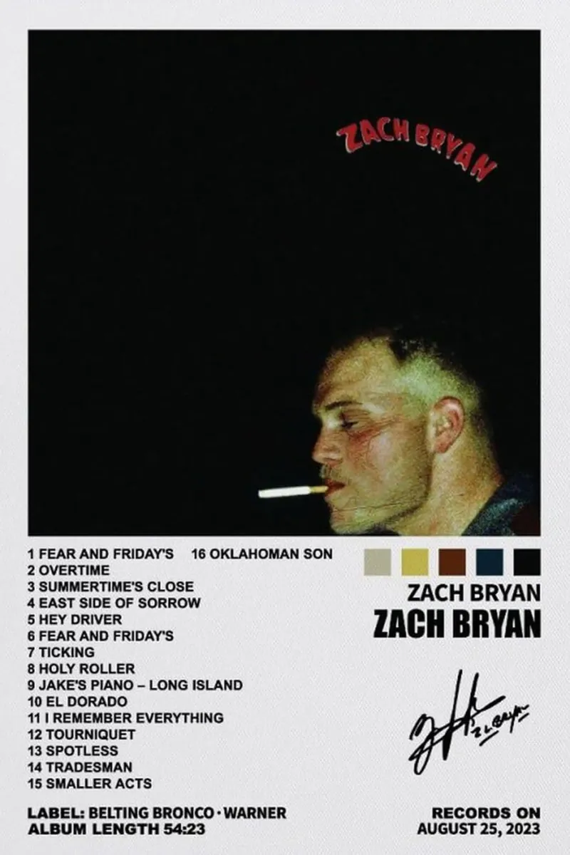 Zach Bryan carta hahnemühle da fayzelkodok