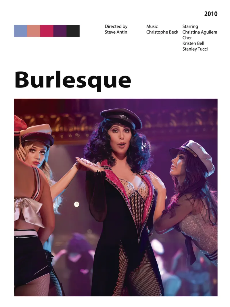 Burlesque pellicola backlit da The Movie Wall