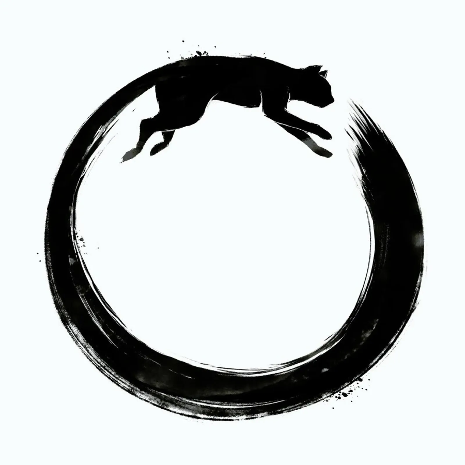 Sumie Enso Cat plexiglass da Tobe Fonseca