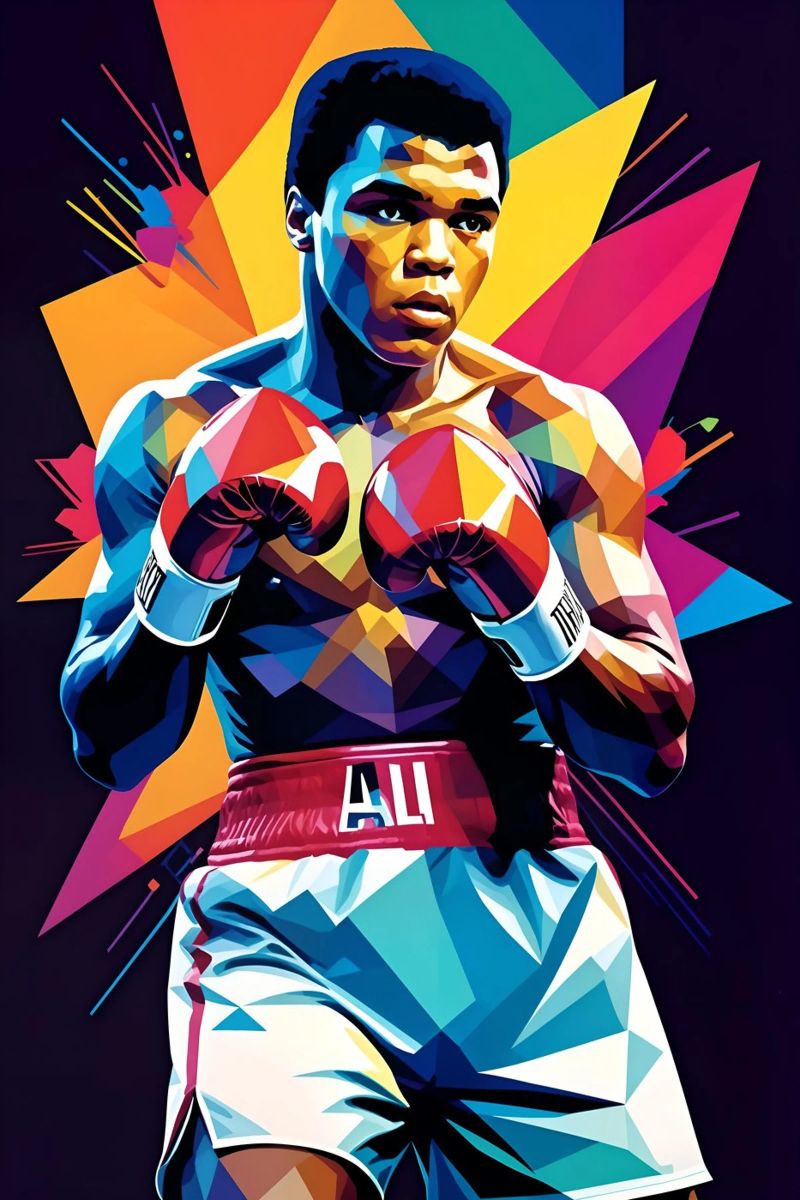 Muhammad Ali wpap art poster by BONANZA