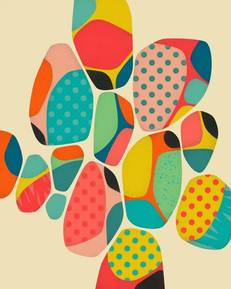 BLOOM 4 poster con telaio in legno da Jazzberry Blue