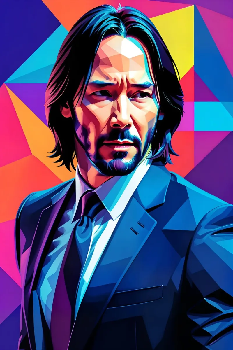 Keanu Reeves John wick wpap pellicola backlit da BONANZA