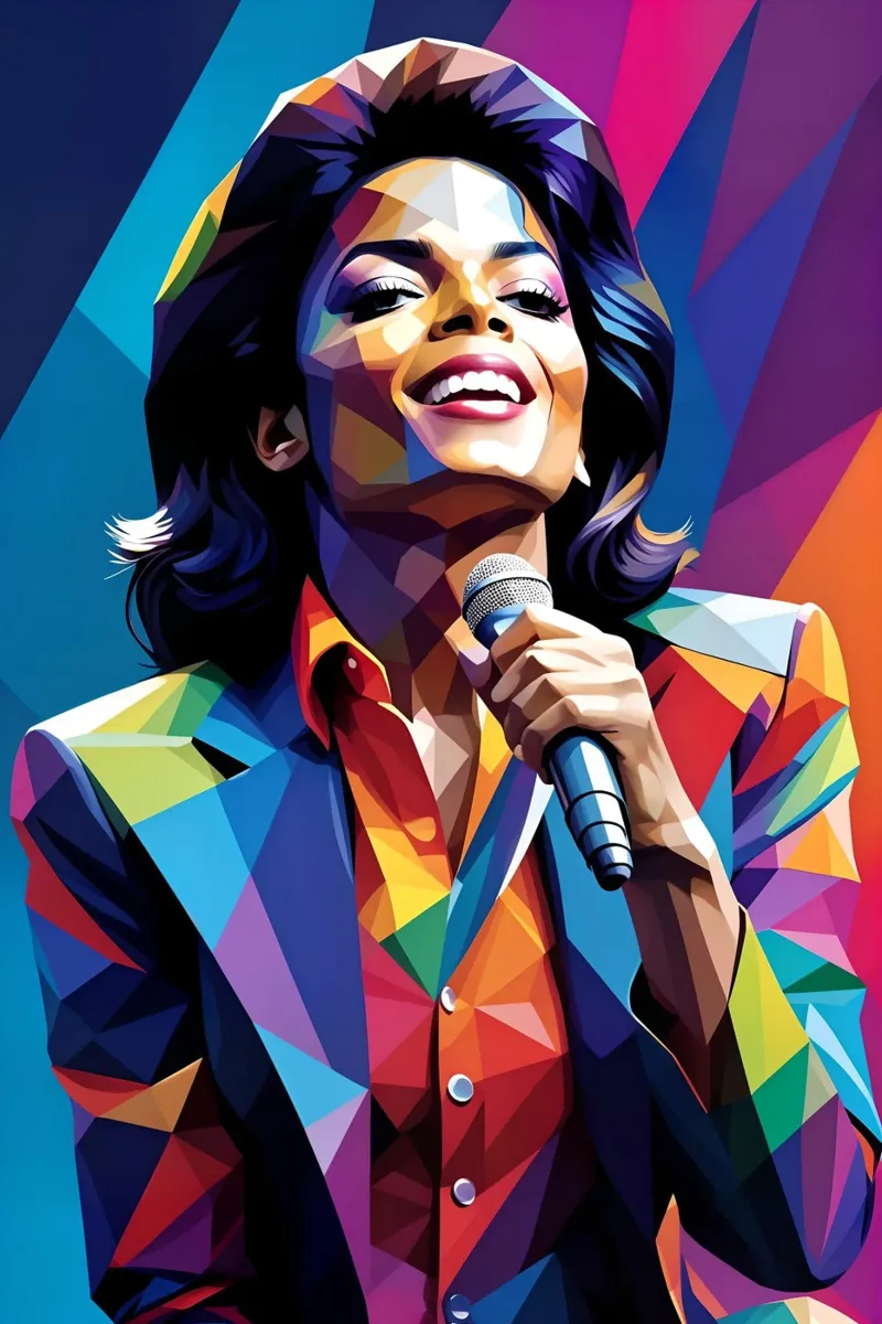 Michael Jackson, pop art colorata pellicola backlit da BONANZA