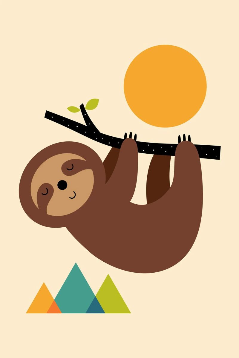 Mantenere la calma e vivere lentamente poster da Andy Westface