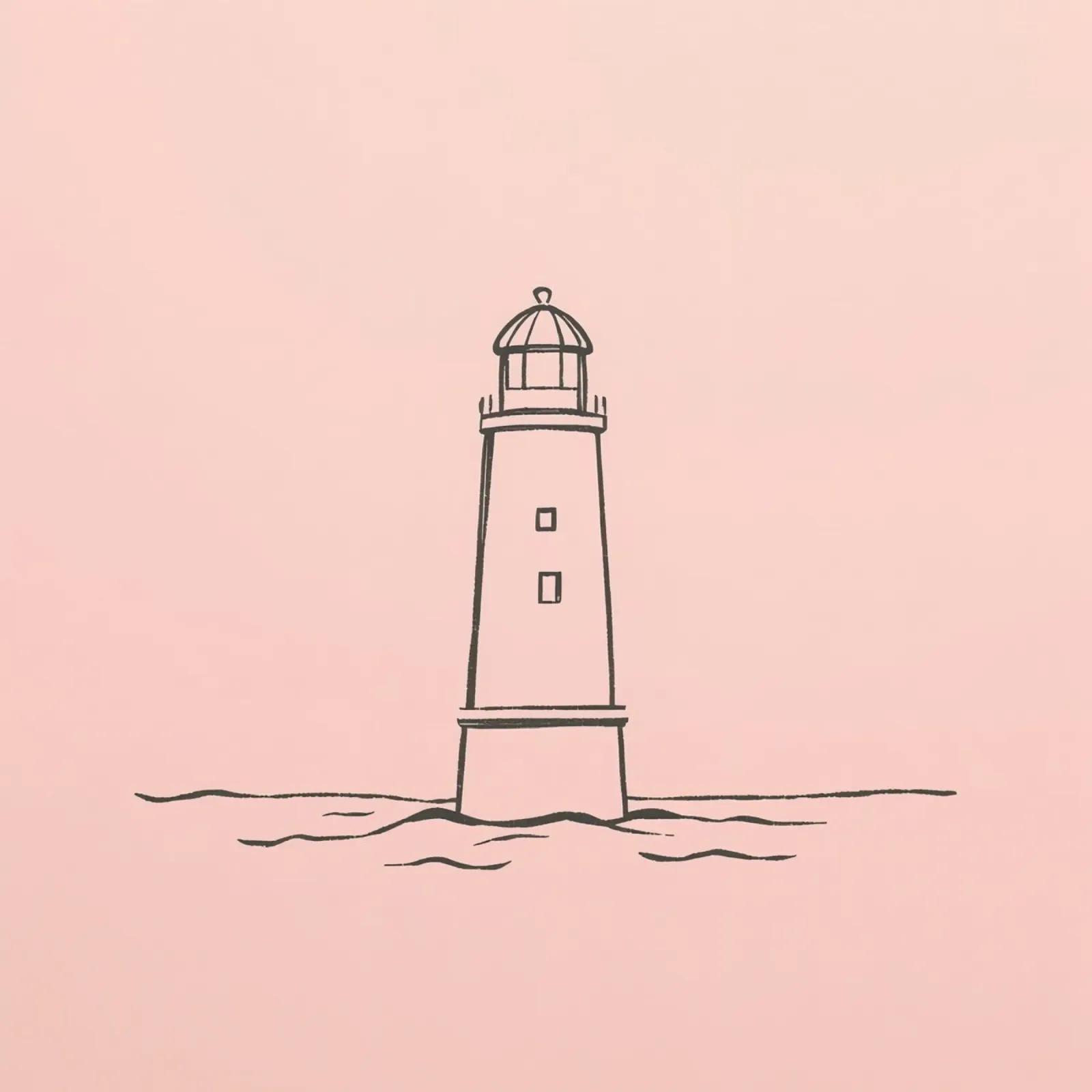 Lighthouse standing tall in calm waters at dusk canvas by DesignDoodle