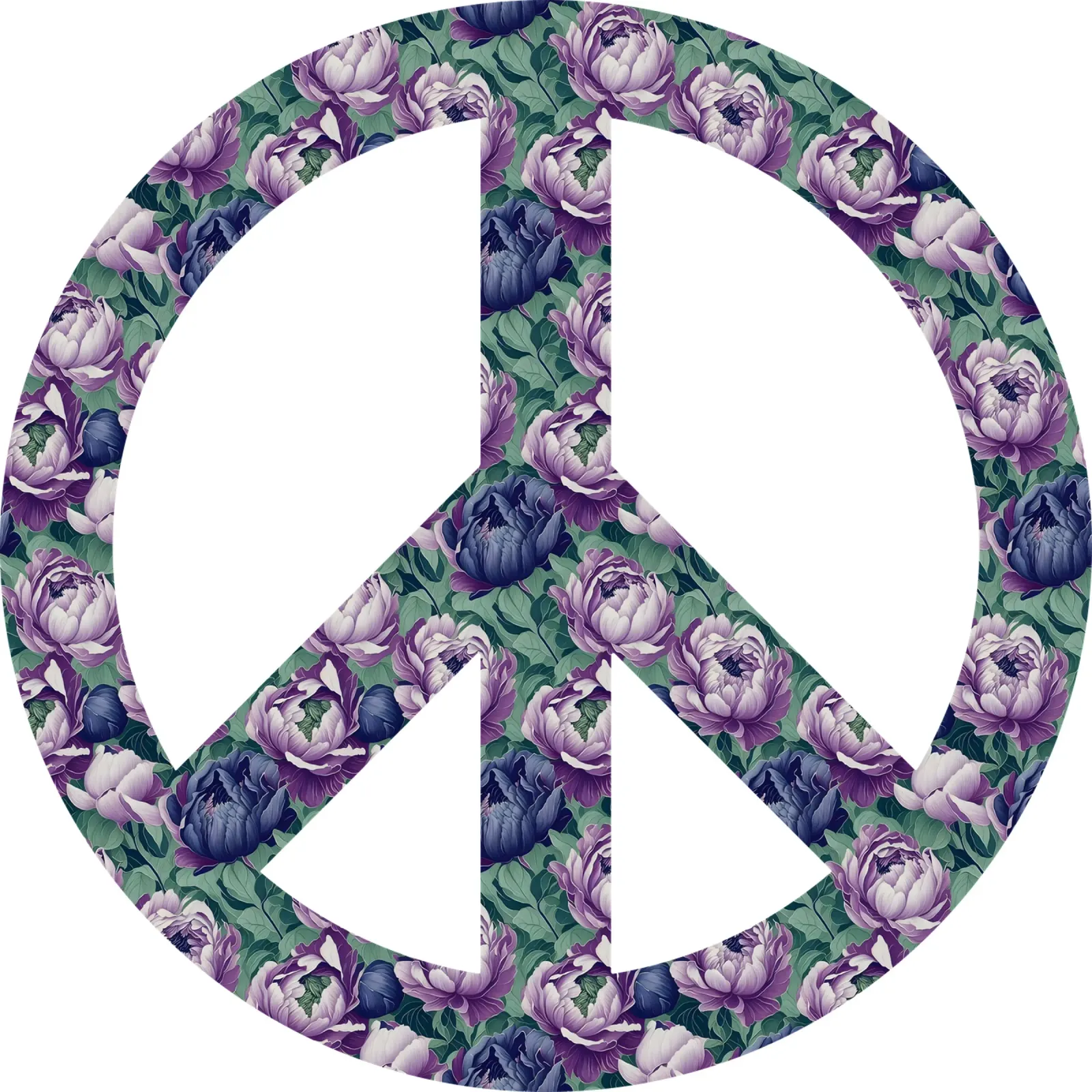 Peace Peonies canvas with Floater frame by Nina May Design Studio