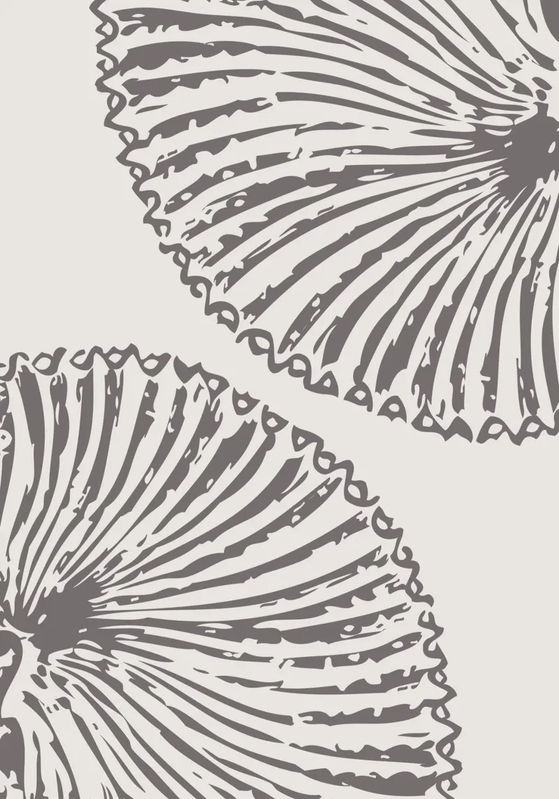 Abstract Seashell Print - Modern Neutral Coastal Bathroom Ar canvas by ClubArt