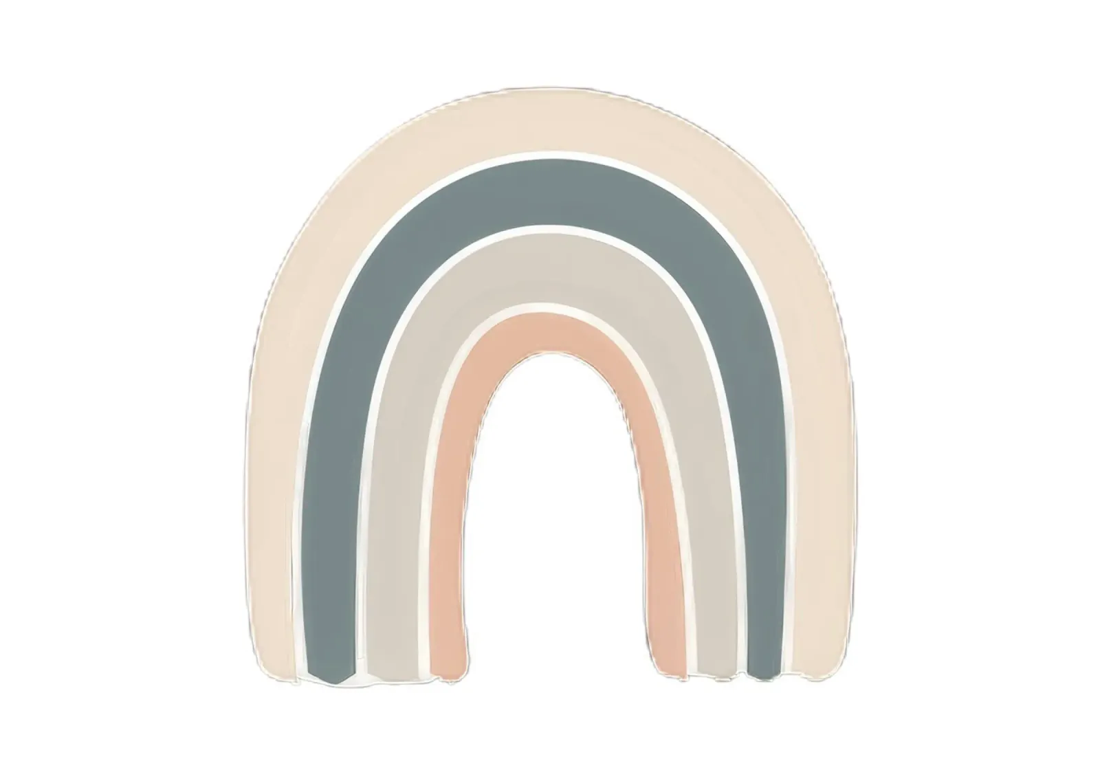 Stampa arcobaleno minimalista in stile bohémien - Cameretta neutra, cameretta dei bambini D poster da ClubArt