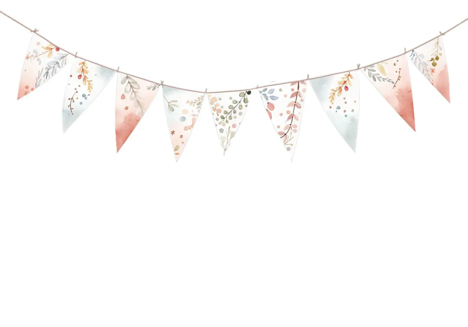 Ghirlanda di bunting in stile bohémien - Decorazioni per l'asilo nido, celebrazione Pri poster con telaio in alluminio da ClubArt