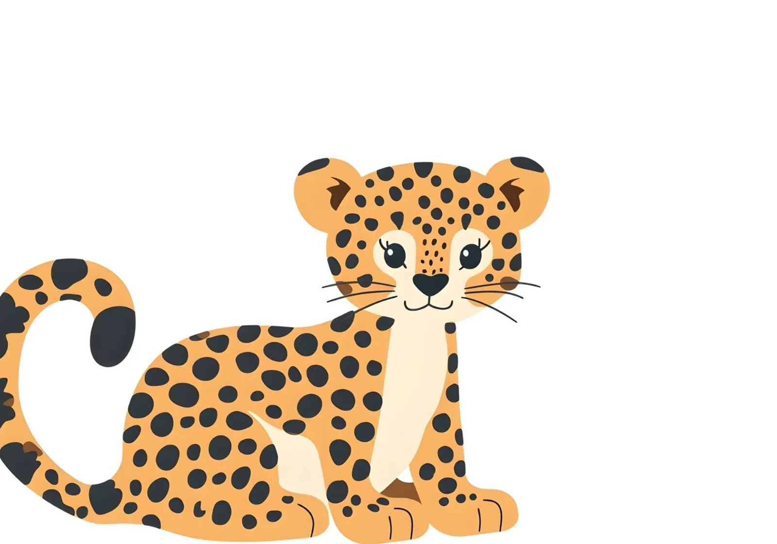 Mignon léopard - Pouponnière safari, animaux de la jungle D hahnemühle de ClubArt