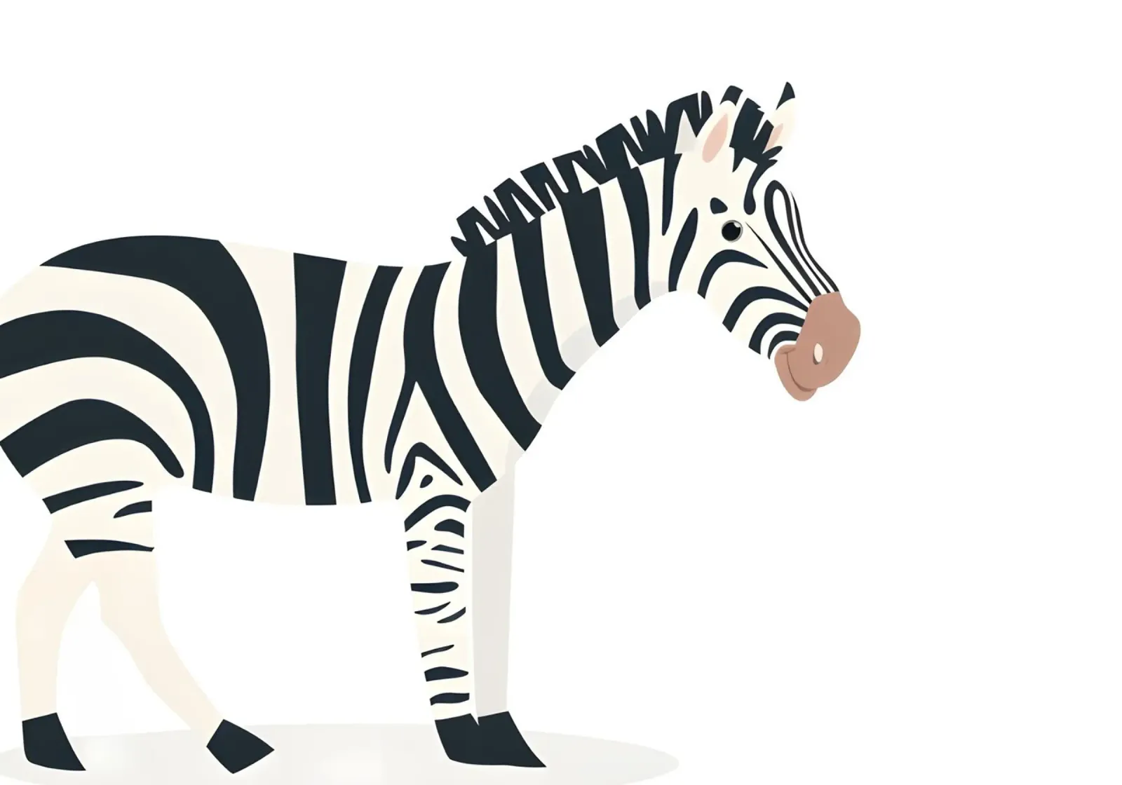 Modern Zebra Art Print - Safari Nursery, Monochrome Kids Dec hahnemühle by ClubArt
