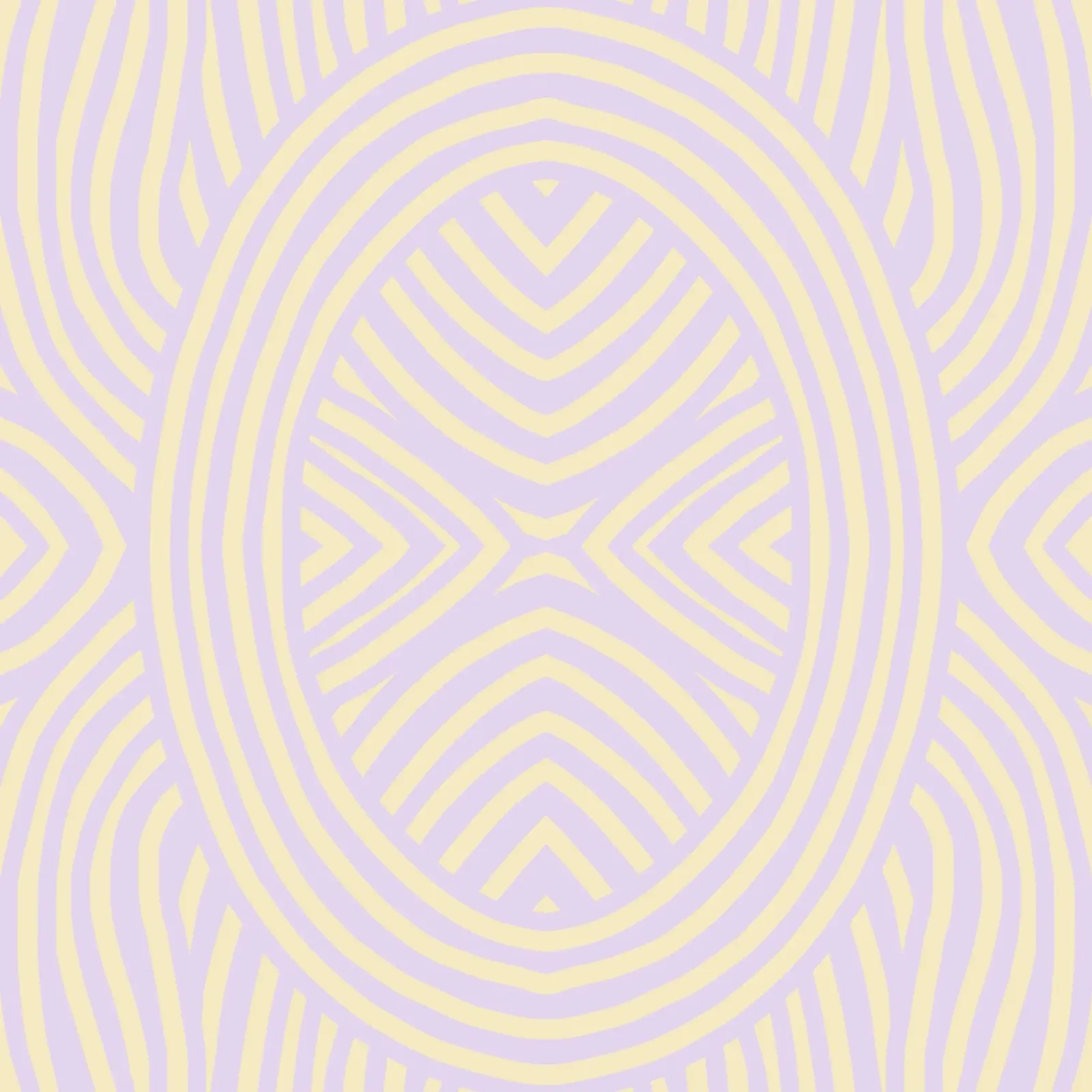 Symmetrical Pastel purple and yellow stripe canvas by Little Dean