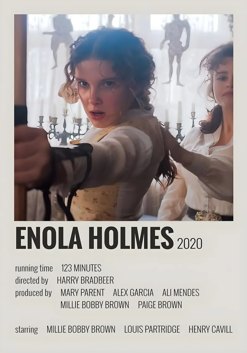 ENOLA HOLMES 2020 pellicola backlit da MVFminimalist