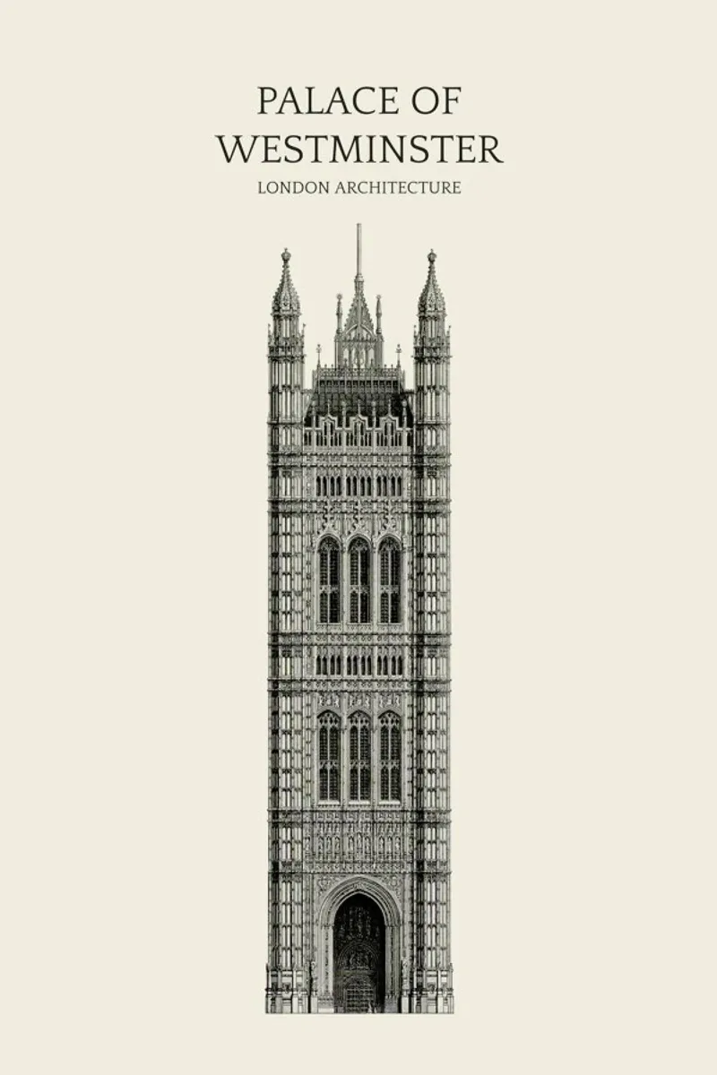 Palace of Westminster pellicola backlit da Vintage by JUNIQE