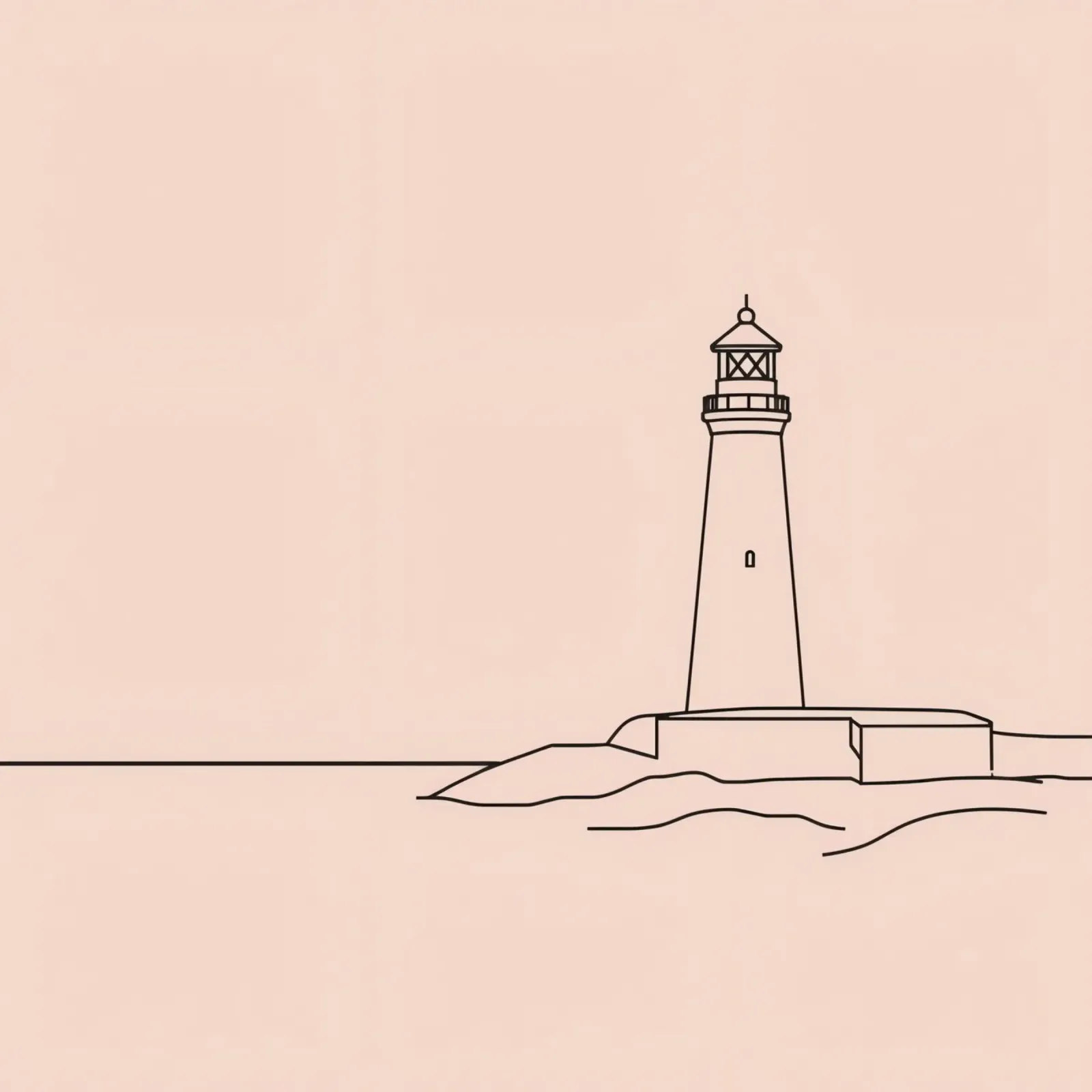 Lighthouse standing calm sea at dusk with gentle waves canvas by DesignDoodle