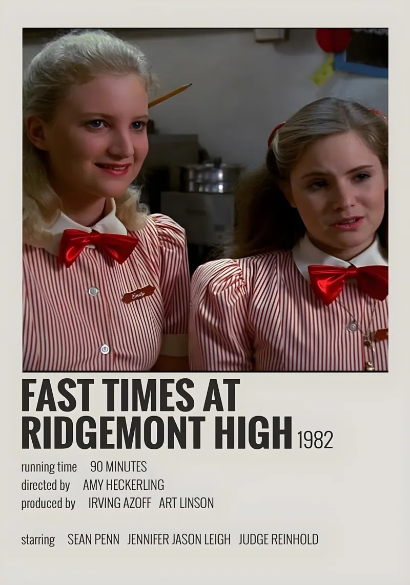 FAST TIMES AT RIDGEMONT HIGH 1982 pellicola backlit da MVFminimalist