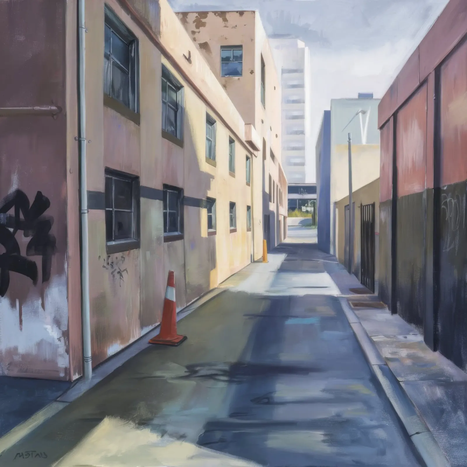 Urban Canyon Passage canvas by Opal Strokes