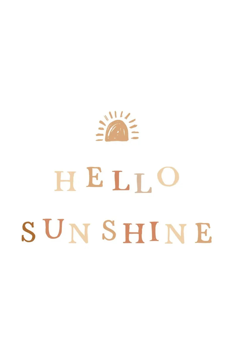 Hello Sunshine poster con telaio in legno da KRUTH DESIGN