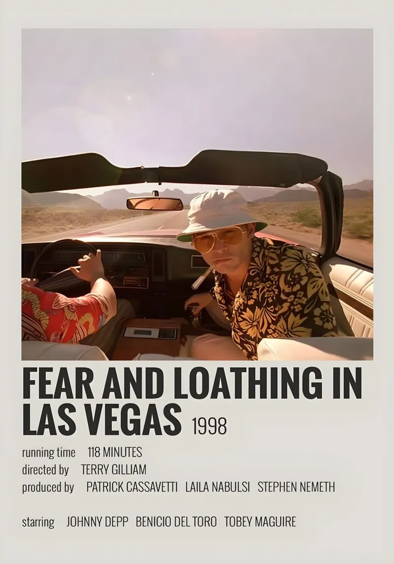 FEAR AND LOATHING IN LAS VEGAS 1998 pellicola backlit da MVFminimalist