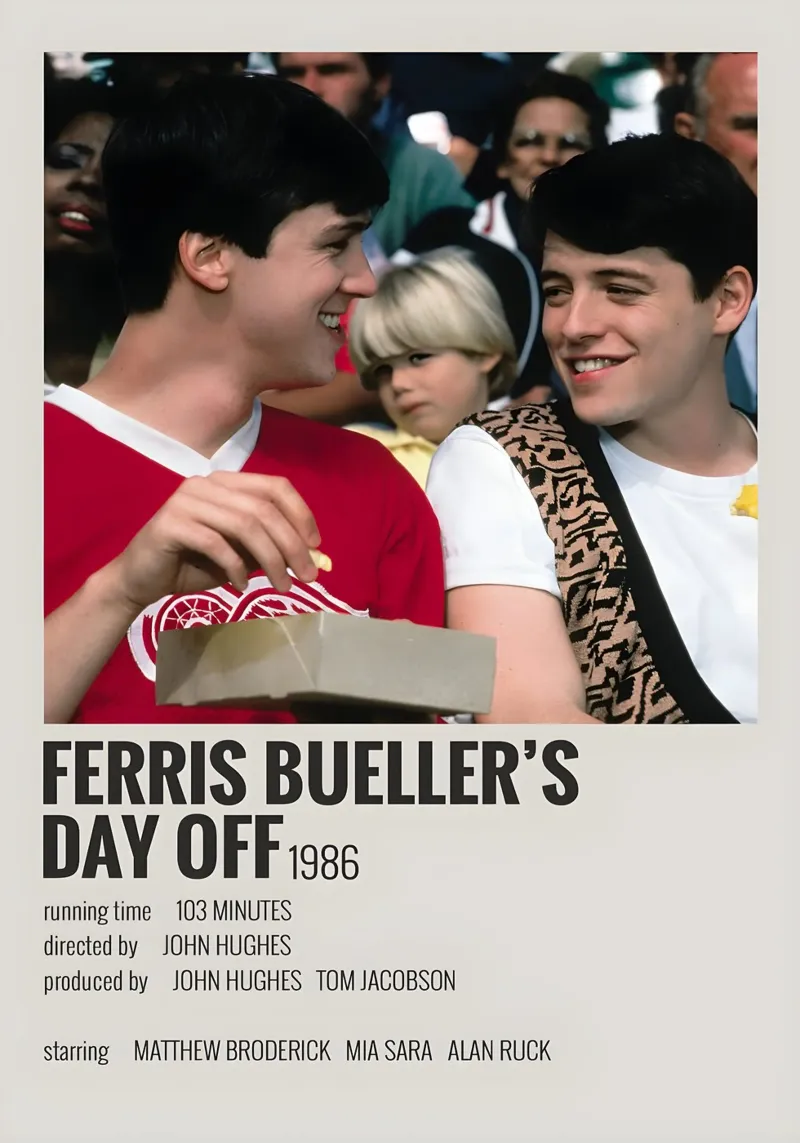 FERRIS BUELLER'S DAY OFF 1986 pellicola backlit da MVFminimalist
