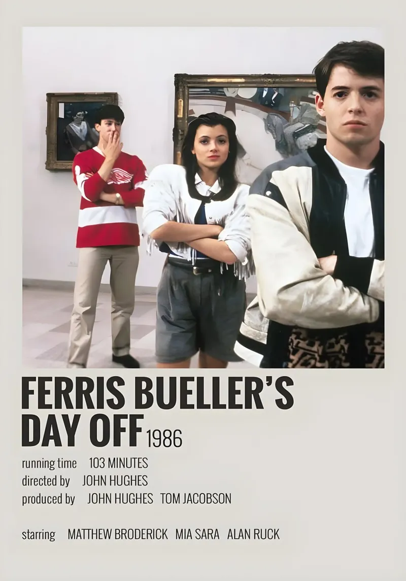 FERRIS BUELLER'S DAY OFF 1986 pellicola backlit da MVFminimalist