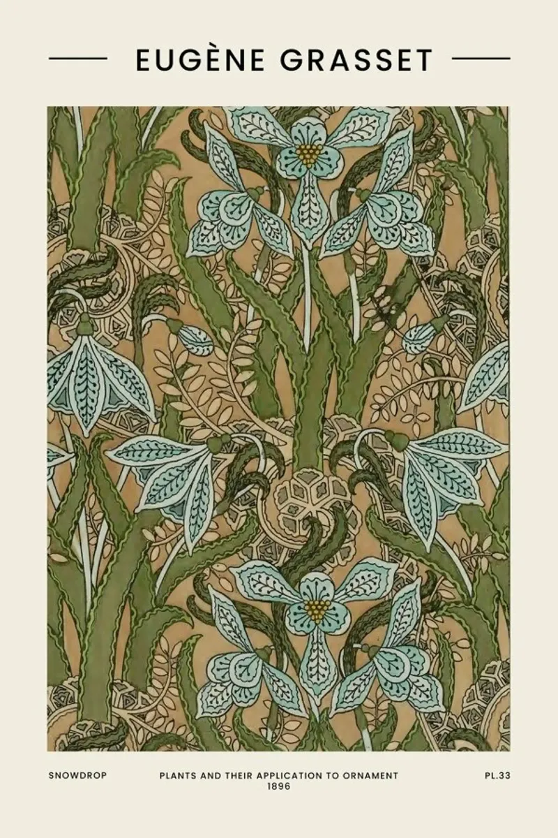 Grasset - Snowdrop pellicola backlit da Vintage by JUNIQE