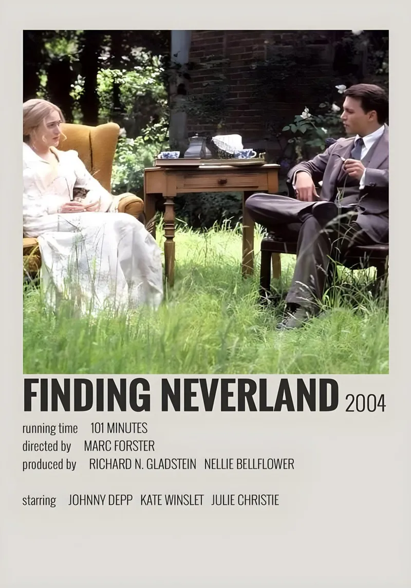 FINDING NEVERLAND 2004 pellicola backlit da MVFminimalist